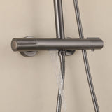 3-Function Thermostatic Shower Set with Rainfall Shower and Handheld Wand