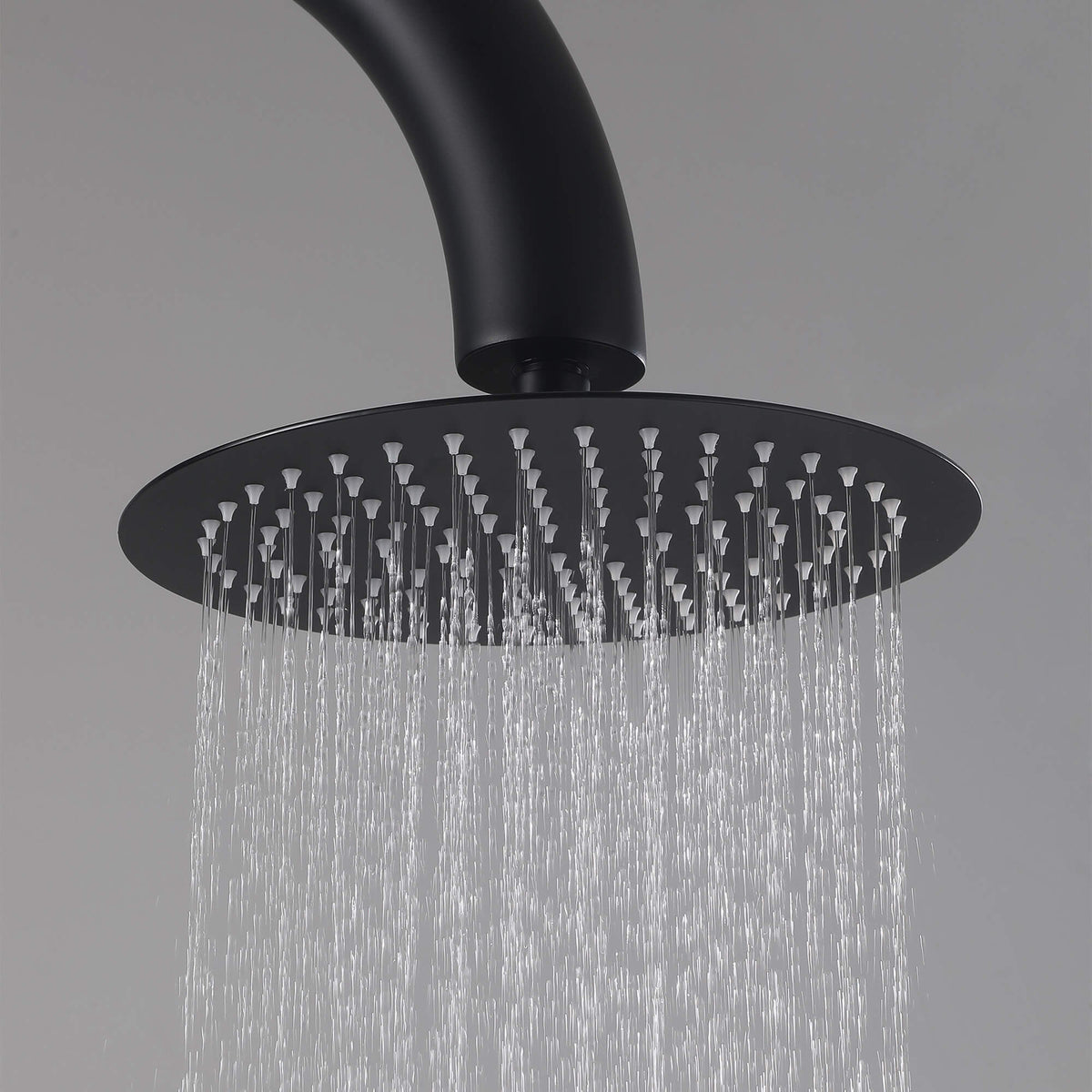 Freestanding 316 Stainless Steel Outdoor Shower with 10-Inch Rain Head & 360° Swivel Rinse Spout