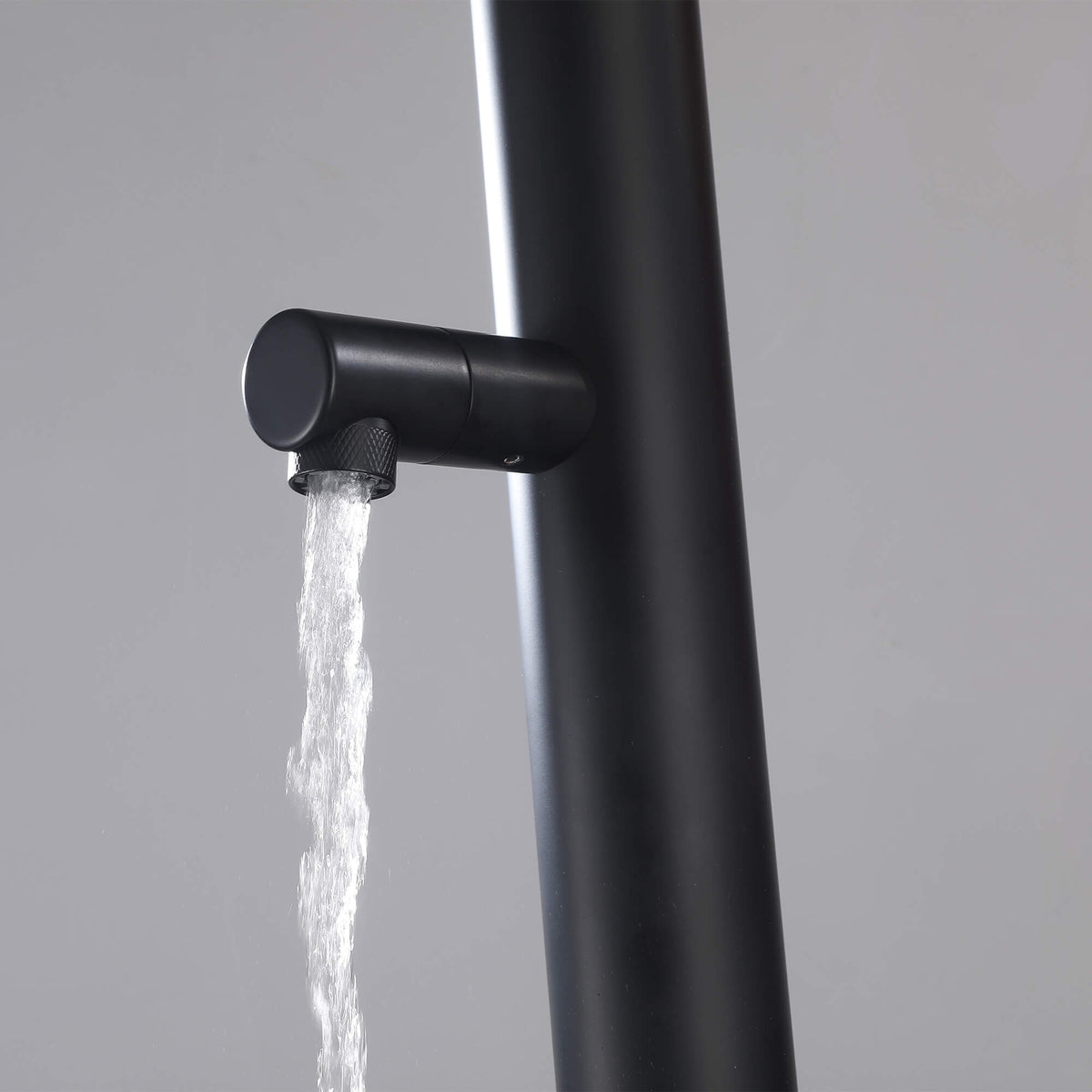 Freestanding 316 Stainless Steel Outdoor Shower with 10-Inch Rain Head & 360° Swivel Rinse Spout