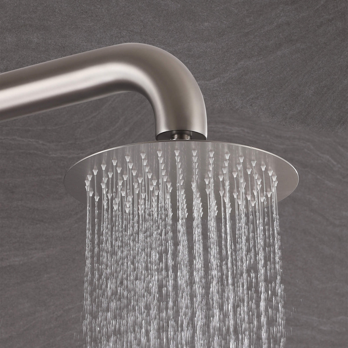 Freestanding 316 Stainless Steel Outdoor Shower with 360° Swivel Rinse Spout