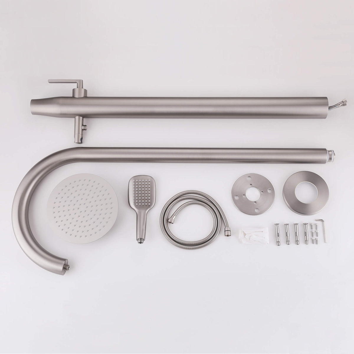 316 Stainless Steel Outdoor Shower Column with Rain & Handheld Sprays