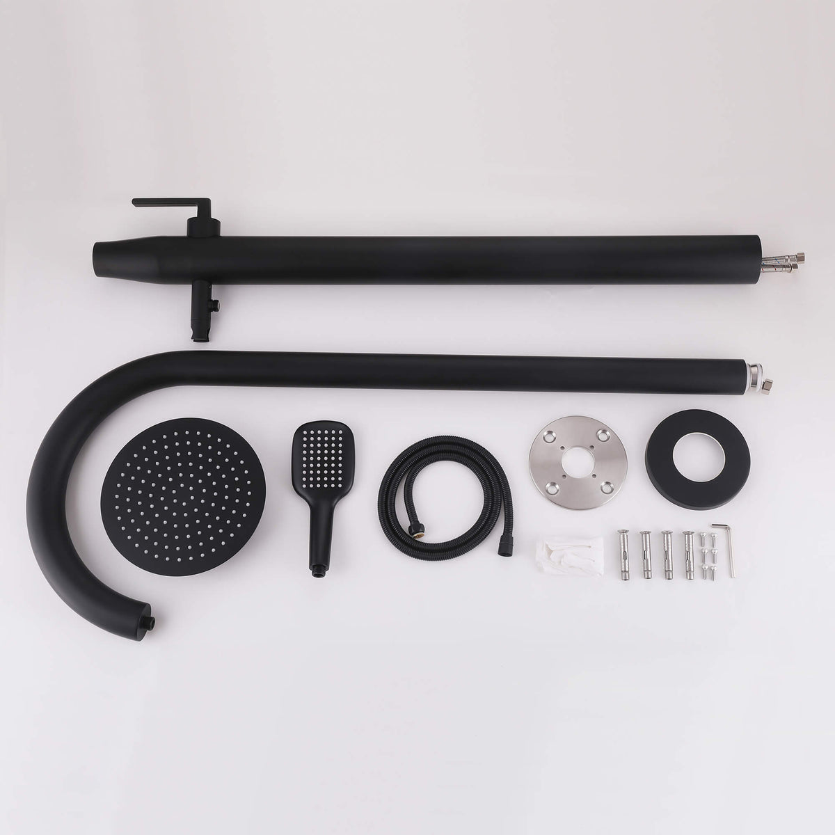 316 Stainless Steel Outdoor Shower Column with Rain & Handheld Sprays