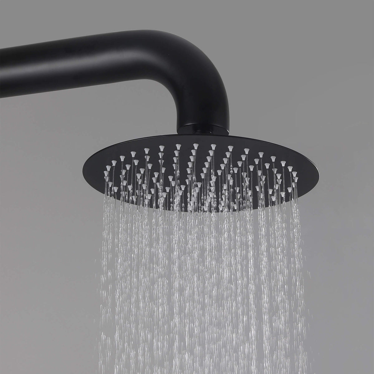 Curved-Arm 316 Stainless Steel Freestanding Outdoor Shower with Handheld Sprayer
