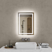 LED Bathroom Mirror with Front and Back Lighting, Anti-Fog and Dimmable Touch Control