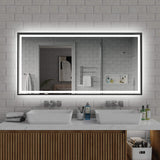 72 × 36 LED Bathroom Mirror with Front and Back Lighting, Anti-Fog and Dimmable Touch Control