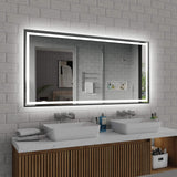 72 × 36 LED Bathroom Mirror with Front and Back Lighting, Anti-Fog and Dimmable Touch Control