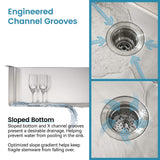 32-Inch Top-Mount Kitchen Sink with Double Square Bowls
