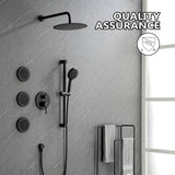 Slide Bar Shower System with 3 Body Jets and 12 Inch Shower Head and 5 Function Handheld LS000111DY