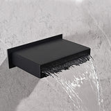Three Function Safety Thermostatic Shower System with Waterfall Bath Faucet Matt Black LS401DY