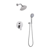 Shower System with 5-Setting Shower Head and 3-Setting Handheld Spray