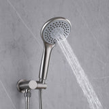 Bathroom Shower Faucet Set with 5 Functions Rain Shower Head Pressure Balance