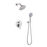 Bathroom Shower Faucet Set with 5 Functions Rain Shower Head Pressure Balance