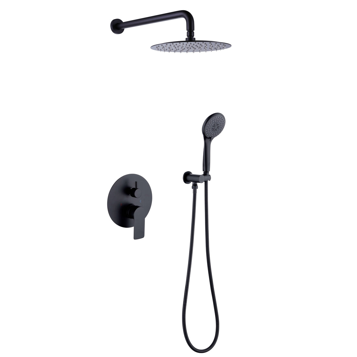 Minimalist Shower Faucet Set with Handheld Sprayer