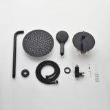Wall-Mounted Shower Faucet Set with Round Rain Head and Balance Valve