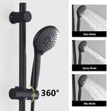 Slide Bar Shower System with 3-Function Hand Shower and Rough-In Valve LYJ0014