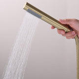 handheld spray brushed gold opening