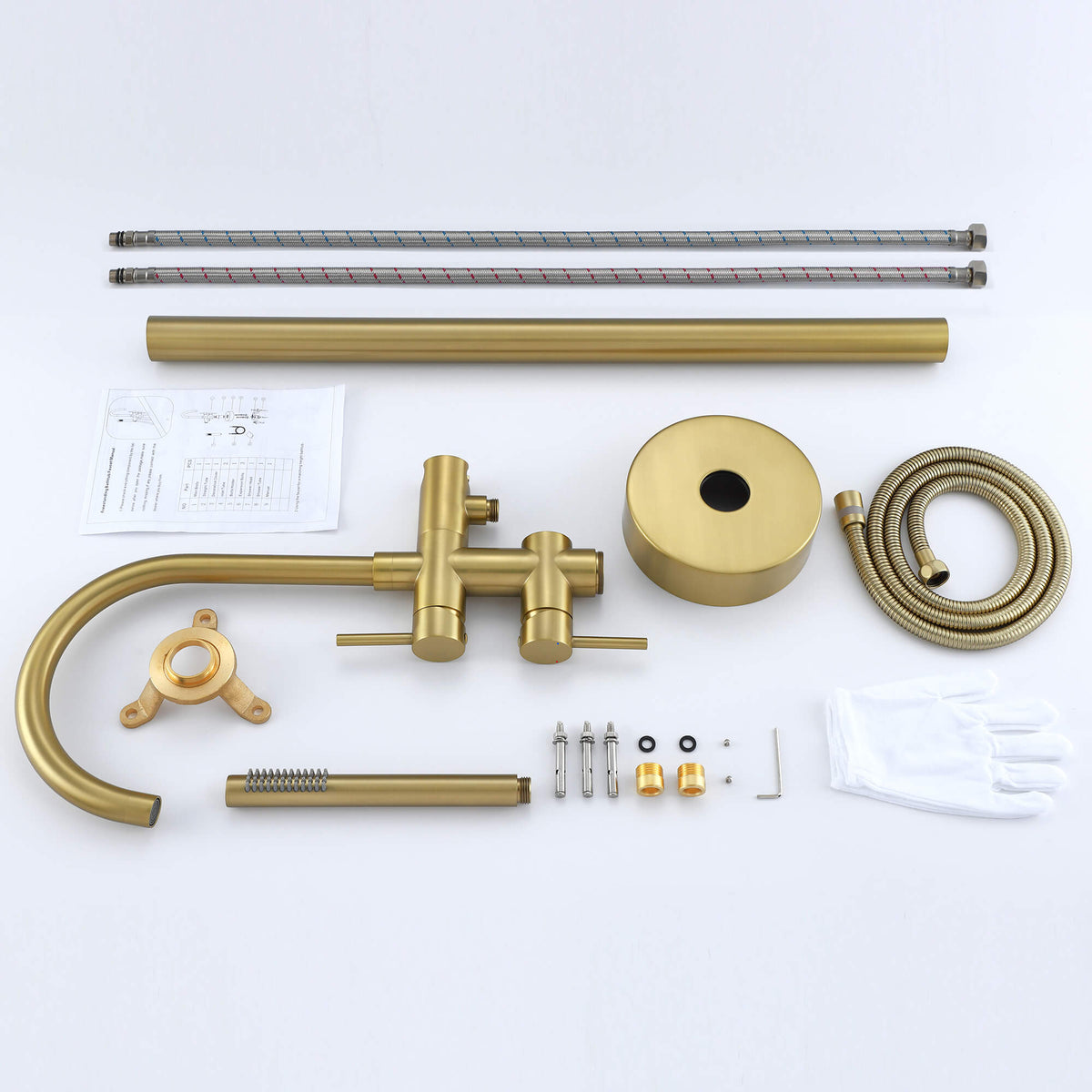 freestanding tub filler with handheld spray brushed gold product list
