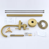 freestanding tub filler with handheld spray brushed gold product list