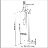 Freestanding Bathtub Faucet with Handheld Shower RB0954