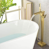 Luxury Freestanding Bathtub Faucet Waterfall Tub Filler with Handheld Shower LYJ0022