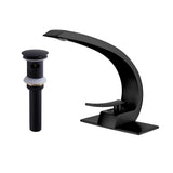 C-Shaped Sculptural Faucet with Open Lever Handle