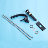 Curved Arch Spout Faucet with Drain Set