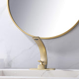 Curved Arch Spout Faucet with Drain Set