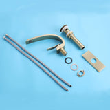 Curved Arch Spout Faucet with Drain Set