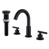 Dual-Handle Round Spout Faucet for Deck-Mounted Basins