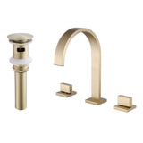 Contemporary Widespread Faucet with High Arch Spout
