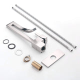 Sculptural Mixer Faucet with Vertical Cutout Spout