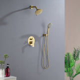 Shower System with 5-Setting Shower Head and 3-Setting Handheld Spray