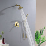 Shower System with 5-Setting Shower Head and 3-Setting Handheld Spray
