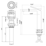 Single-Handle Bathroom Vessel Sink Faucet with Deck Plate