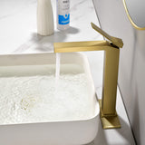 Single-Handle Bathroom Vessel Sink Faucet with Deck Plate