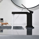 Stylish Single-Handle Bathroom Sink Faucet with Elegant Cover Plate