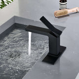 Contemporary Flat Spout Faucet for Deck Mount Sink