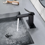 Contemporary Flat Spout Faucet for Deck Mount Sink