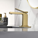 Contemporary Flat Spout Faucet for Deck Mount Sink