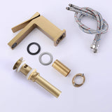 Contemporary Flat Spout Faucet for Deck Mount Sink