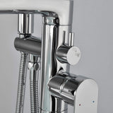 Freestanding Bathtub Faucet with Handheld Shower Floor Mounted Tub Filler Mixer
