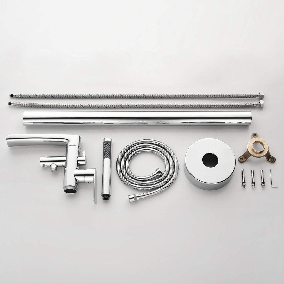 Freestanding Bathtub Faucet with Handheld Shower Floor Mounted Tub Filler Mixer