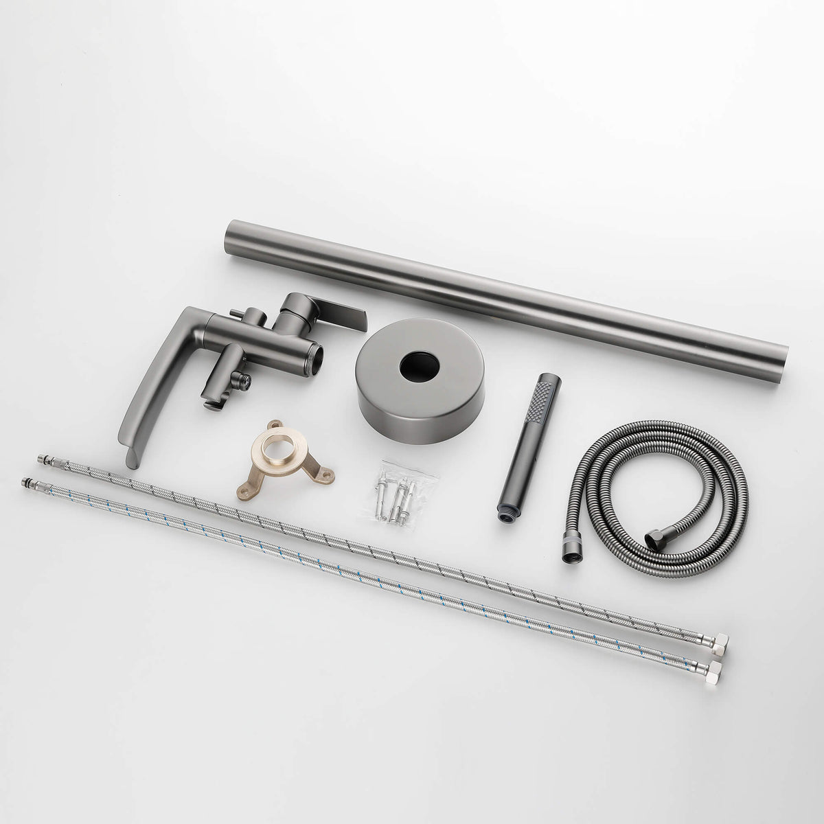 Freestanding Bathtub Faucet with Handheld Shower Floor Mounted Tub Filler Mixer