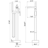 Freestanding Bathtub Faucet with Handheld Shower Floor Mounted Tub Filler Mixer