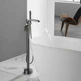 Freestanding Bathtub Faucet with Handheld Shower Floor Mounted Tub Filler Mixer