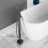 Freestanding Bathtub Faucet with Handheld Shower Floor Mounted Tub Filler Mixer