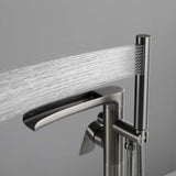Freestanding Bathtub Faucet with Handheld Shower Floor Mounted Tub Filler Mixer