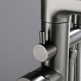 Freestanding Bathtub Faucet with Handheld Shower Floor Mounted Tub Filler Mixer