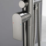 Freestanding Bathtub Faucet with Handheld Shower Floor Mounted Tub Filler Mixer