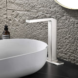 Single-Handle Bathroom Vessel Sink Faucet with Deck Plate